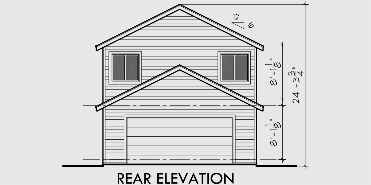House front drawing elevation view for 10061 Two story house plans, narrow lot house plans, rear garage house plans, 4 bedroom house plans, 10061