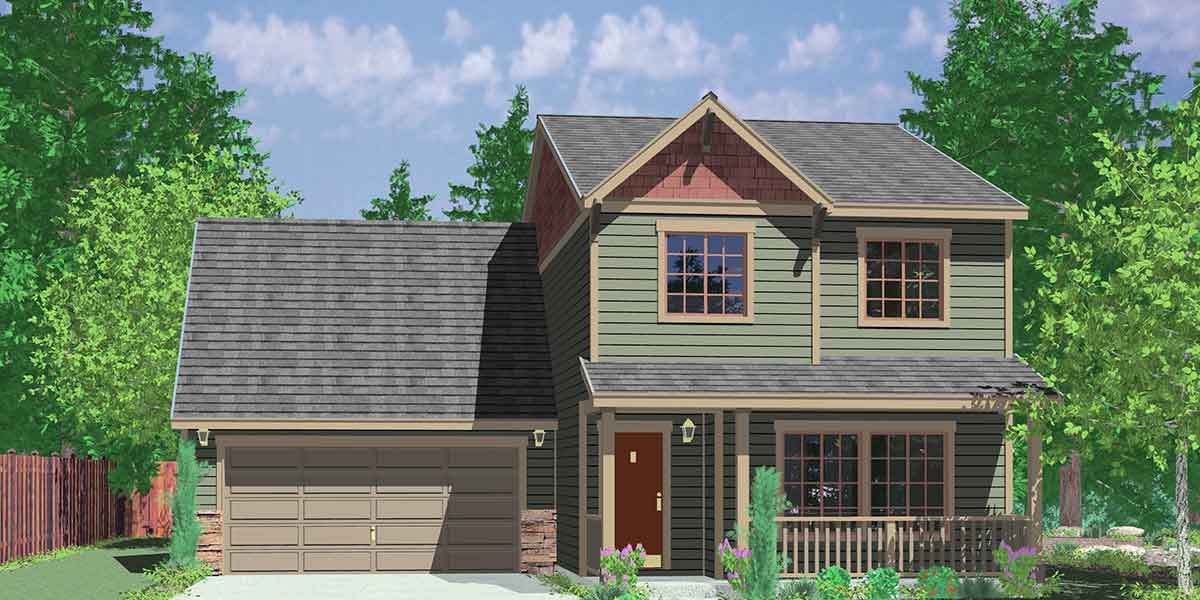 House front color elevation view for 10123 Farm House Plan, 4 bedroom house plan, bonus room plan, 10123