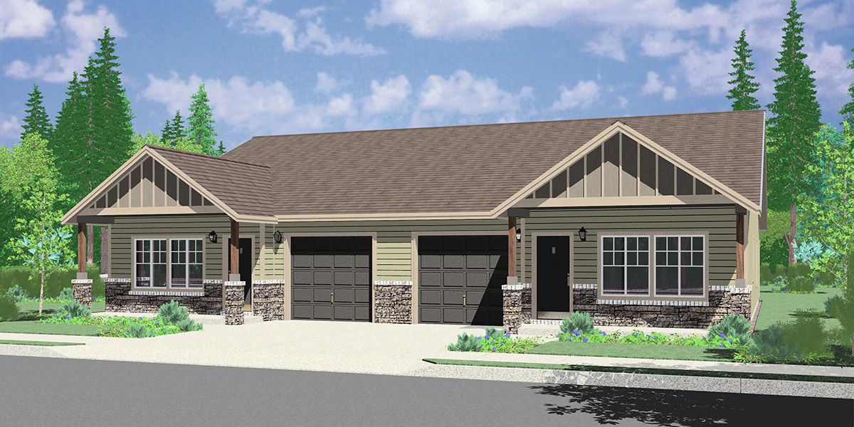 House front color elevation view for D-688 Wheelchair accessible, 36